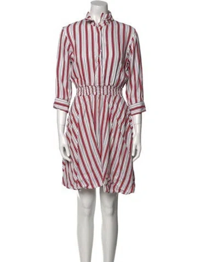 Pre-owned Maje Striped Mini Dress In Multi