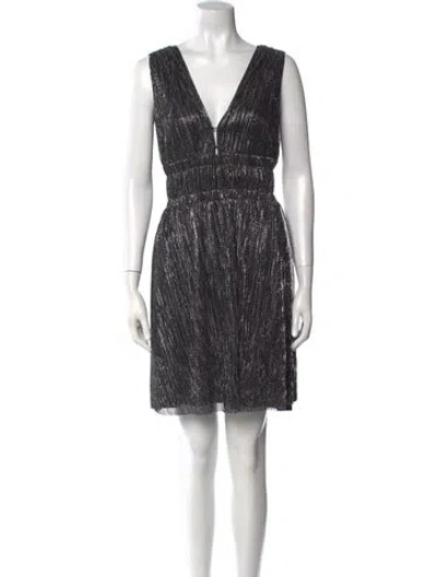 Pre-owned Maje Striped Mini Dress In Multi