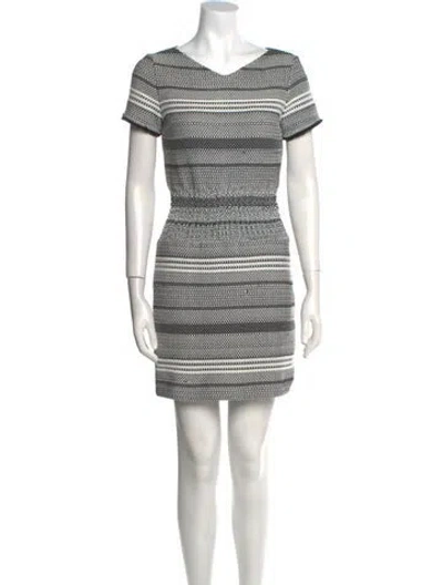 Pre-owned Maje Striped Mini Dress In Multi
