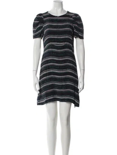 Pre-owned Maje Striped Mini Dress In Multi