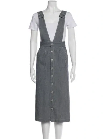 Pre-owned Maje Striped Mini Dress In Multi