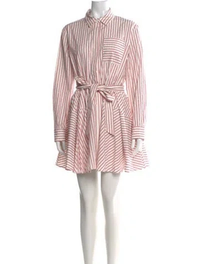 Pre-owned Maje Striped Mini Dress In Multi