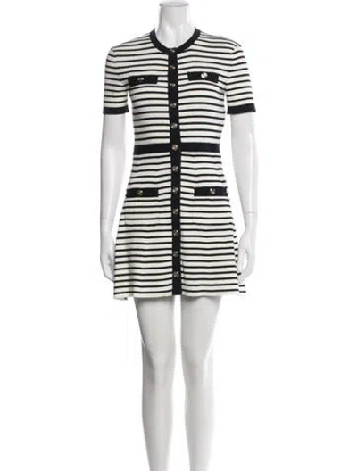 Pre-owned Maje Striped Mini Dress In Multi