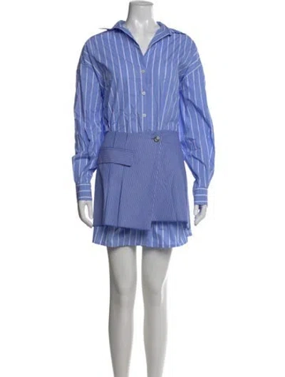 Pre-owned Maje Striped Mini Dress In Multi