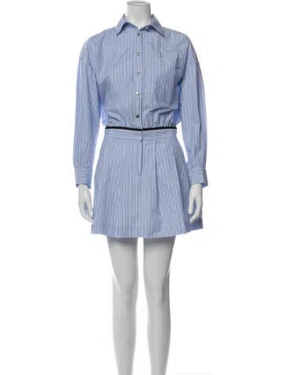 Pre-owned Maje Striped Mini Dress In Multi