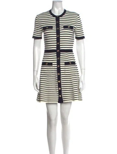Pre-owned Maje Striped Mini Dress In Multi