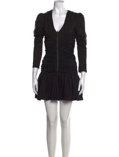 Pre-owned Maje Striped Mini Dress In Multi