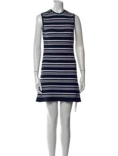 Pre-owned Maje Striped Mini Dress W/ Tags In Blue