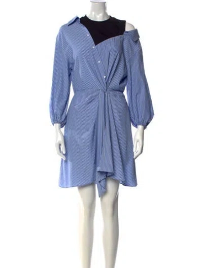 Pre-owned Maje Striped Mini Dress W/ Tags In Blue