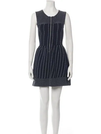 Pre-owned Maje Striped Mini Dress W/ Tags In Blue