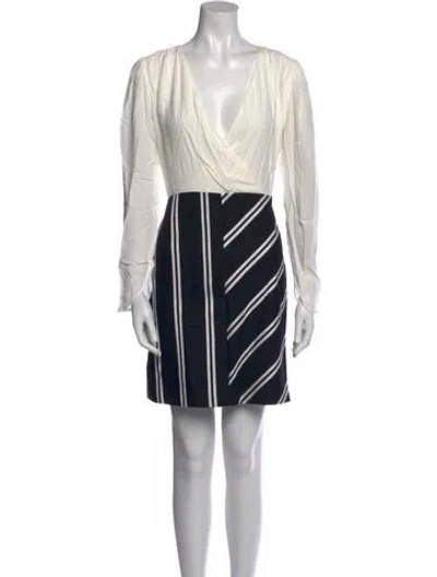 Pre-owned Maje Striped Mini Dress W/ Tags In Multi