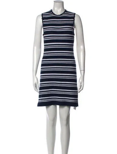 Pre-owned Maje Striped Mini Dress W/ Tags In Multi