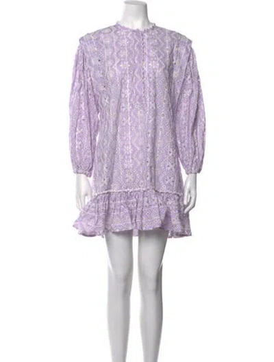 Pre-owned Maje Striped Mini Dress W/ Tags In Purple