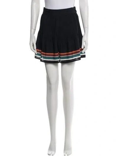 Pre-owned Maje Striped Mini Shorts In Blue