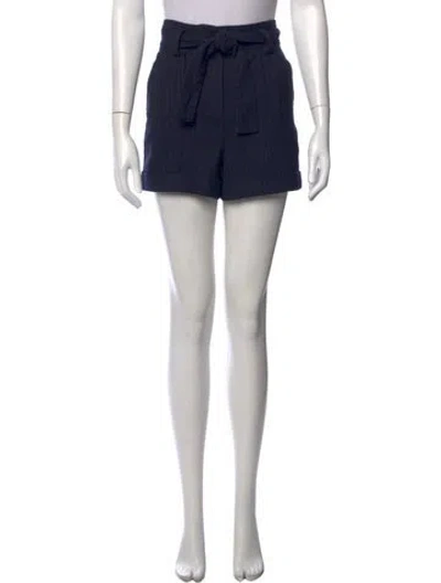 Pre-owned Maje Striped Mini Shorts In Blue