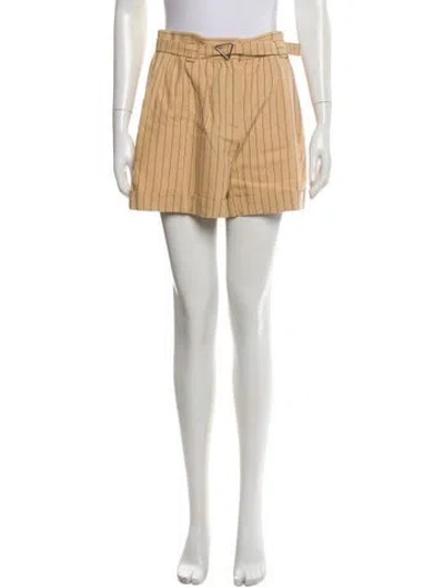 Pre-owned Maje Striped Mini Shorts In Neutral