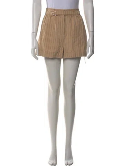 Pre-owned Maje Striped Mini Shorts W/ Tags In Neutral