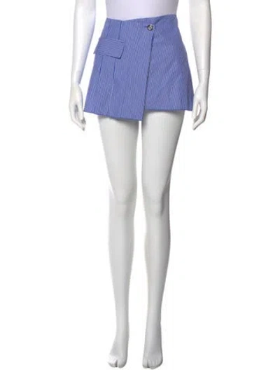 Pre-owned Maje Striped Mini Skirt In Black