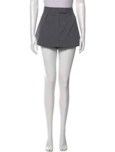 Pre-owned Maje Striped Mini Skirt In Black