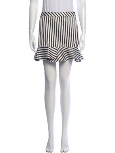 Pre-owned Maje Striped Mini Skirt In Black