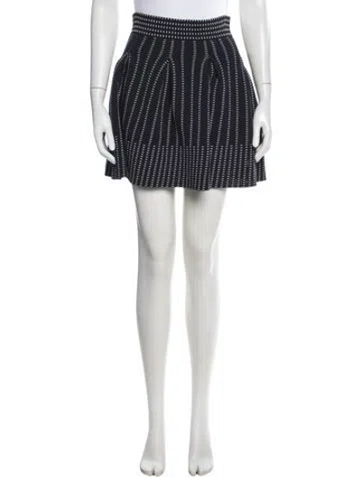 Pre-owned Maje Striped Mini Skirt In Blue