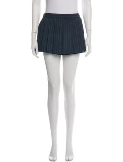 Pre-owned Maje Striped Mini Skirt In Blue