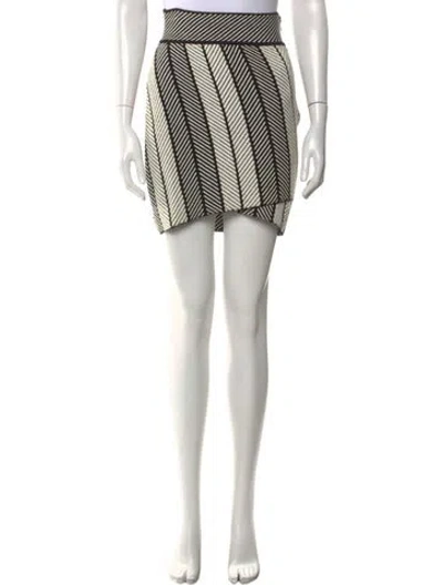 Pre-owned Maje Striped Mini Skirt In Multi