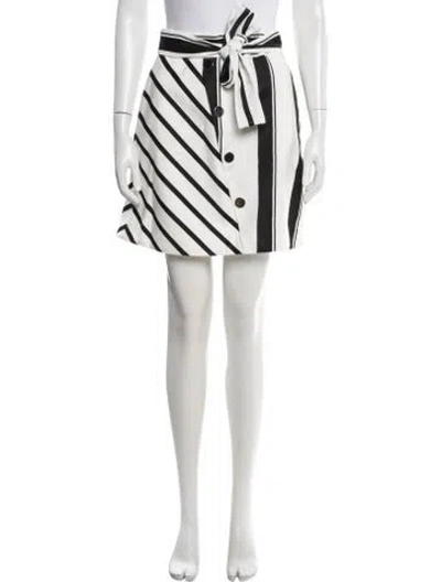 Pre-owned Maje Striped Mini Skirt In Neutrals
