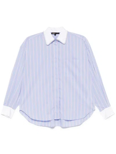Maje Striped Shirt In 蓝色