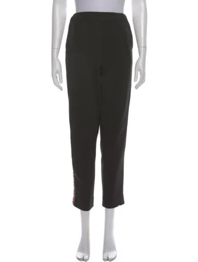 Pre-owned Maje Striped Straight Leg Pants In Multi