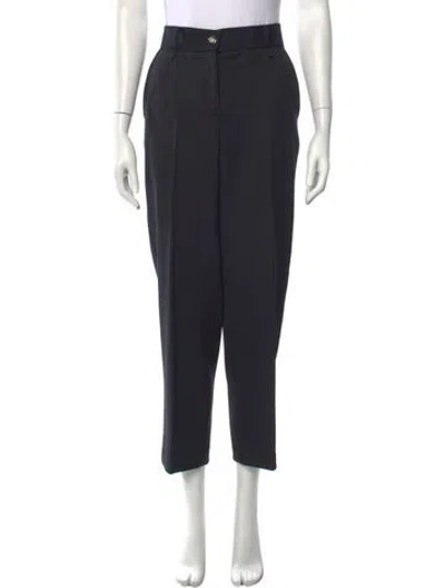 Pre-owned Maje Striped Straight Leg Pants W/ Tags In Black