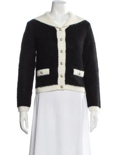 Pre-owned Maje Striped Sweater In Black