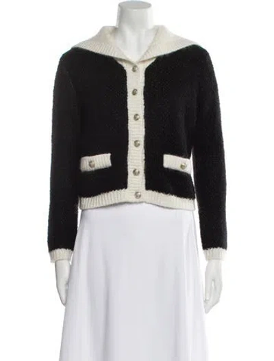 Pre-owned Maje Striped Sweater In Black