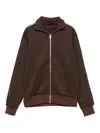 Maje Gestreiftes Sweatshirt In Brown