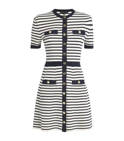 MAJE STRIPED T-SHIRT MINI DRESS