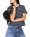 Maje Striped T-shirt In Black