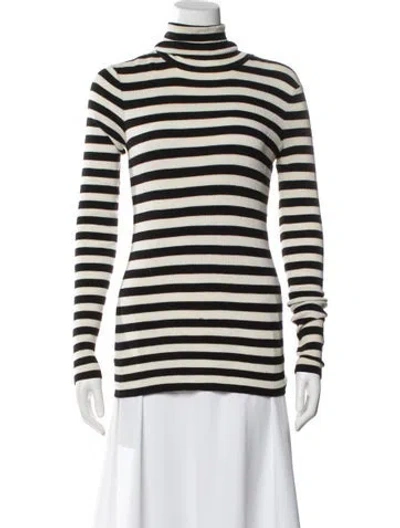 Pre-owned Maje Striped Turtleneck Sweater In Multi