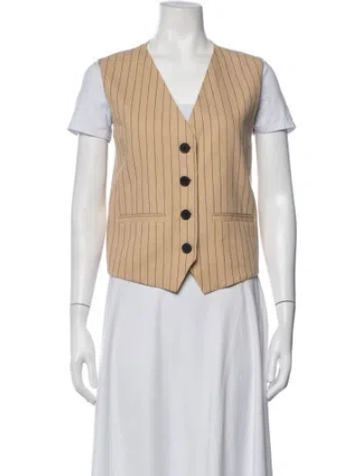 Pre-owned Maje Striped Vest In Neutrals