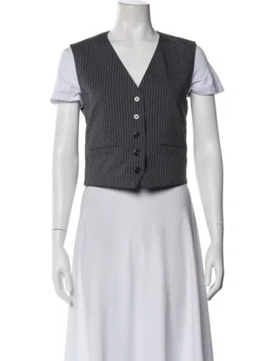 Pre-owned Maje Striped Vest W/ Tags In Neutral