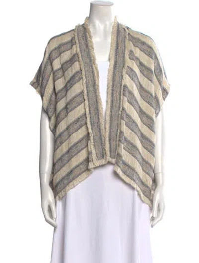 Pre-owned Maje Striped V-neck Sweater