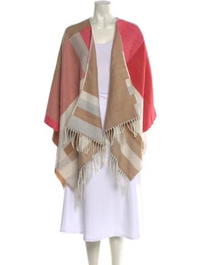 Pre-owned Maje Striped V-neck Sweater In Neutral