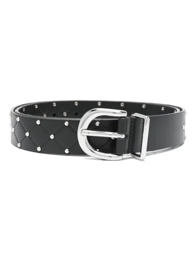 Maje Stud-detailed Belt In Black