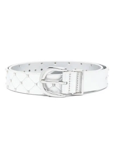 Maje Stud-detailed Belt In Silver