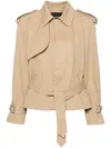 Maje Stud-embellished Military Jacket In Neutrals