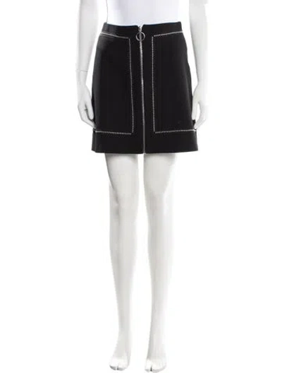 Pre-owned Maje Studded Accents Knee-length Skirt In Black