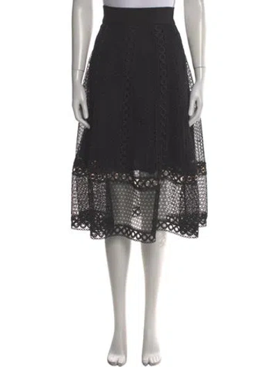 Pre-owned Maje Studded Accents Midi Length Skirt In Gray