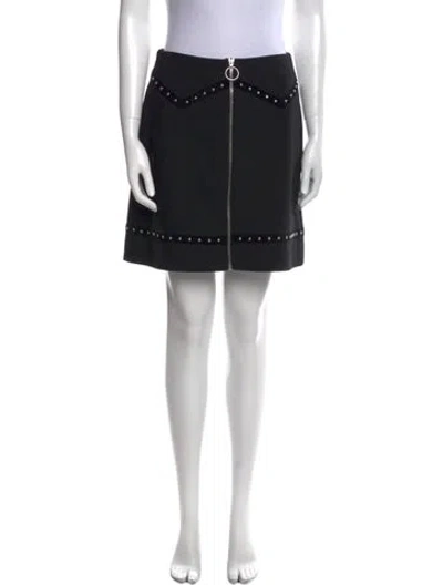 Pre-owned Maje Studded Accents Mini Skirt In Black