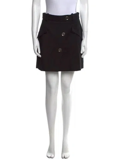 Pre-owned Maje Studded Accents Mini Skirt In Black