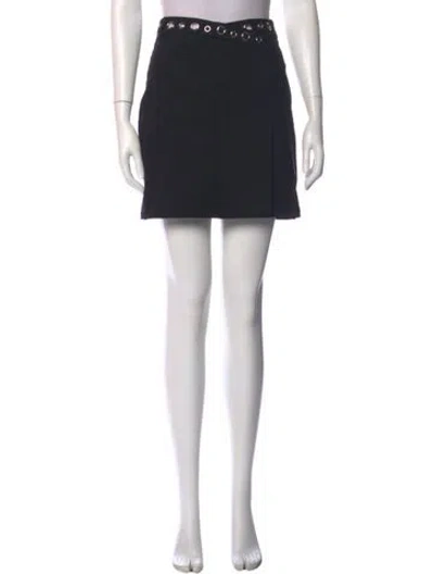 Pre-owned Maje Studded Accents Mini Skirt In Black