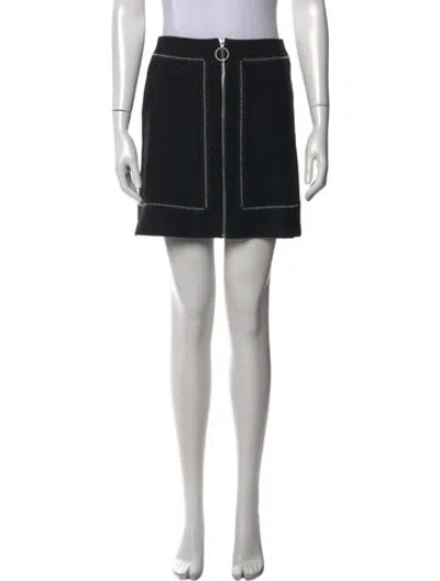 Pre-owned Maje Studded Accents Mini Skirt In Black